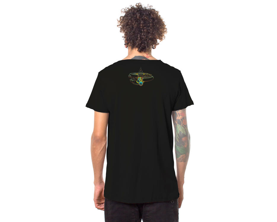 psychedelic rave black t-shirt